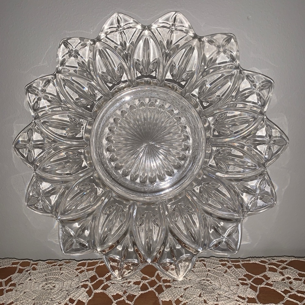 9 5/8” Federal Glass dinner plate.